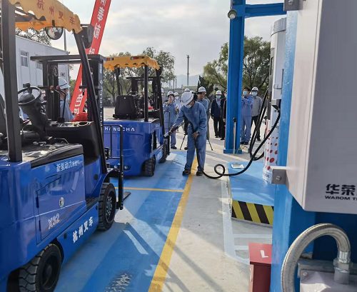 氢能叉车大规模商用落地 燕山石化37台氢燃料叉车正式投运(图5)