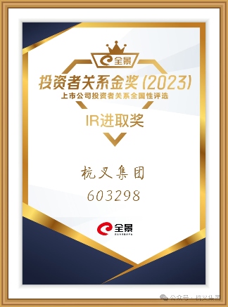 杭叉集团荣获全景投资者关系金奖，持续提升投资者关系管理水平(图2)